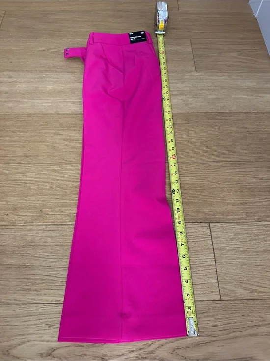 Women’s Pink Flared Dress Pants.