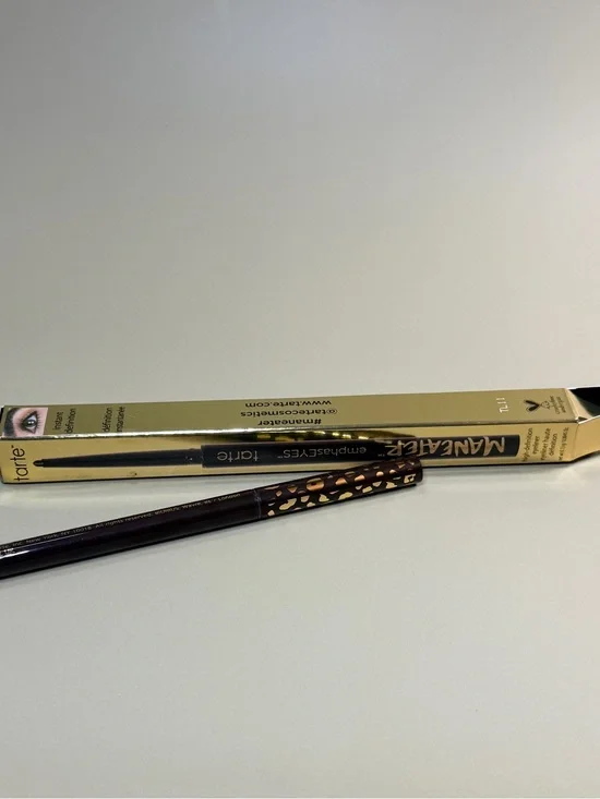 tarte Maneater Retractable Eyeliner Pencil in Deep Brown with Gold Accents