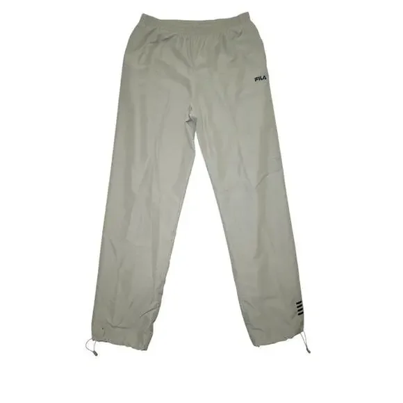 Vintage FILA Track Pants XL (Youth 16) – Gray Nylon Windbreaker  Drawstring Hems