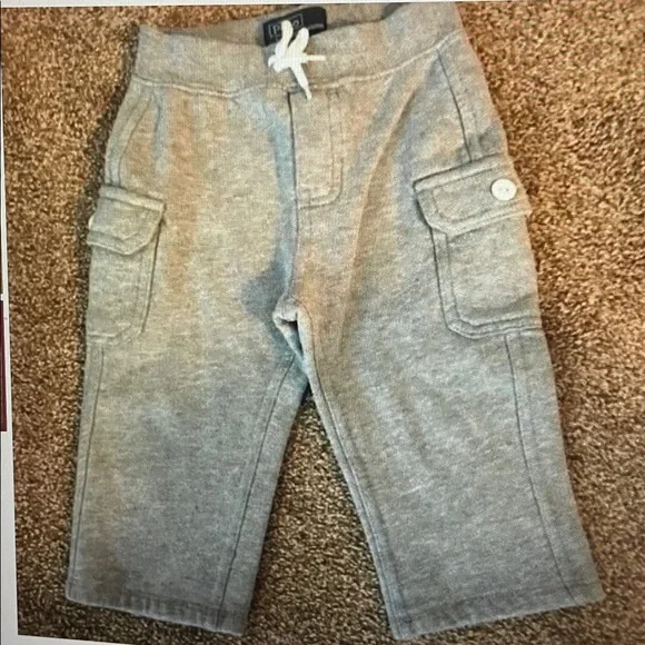 Polo Ralph Lauren Double Knit Jogger Cargo Pants Gray 12M