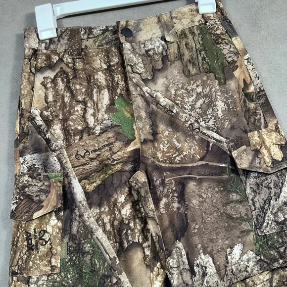 Magellan Outdoors Convertible Cargo Pants Kids Medium Brown Realtree APX Excell