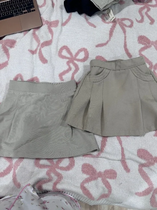Girls Khaki School Uniform Skort Bundle Wonder Nation & Nautica Sizes 5 & 6
