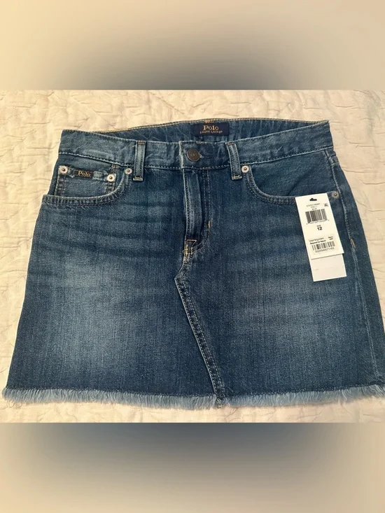 Bloomingdale's Blue Denim Kids Skirt with Tag