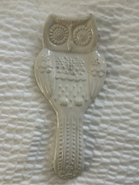 Owl spoon rest • holder • kitchen tool • ceramic