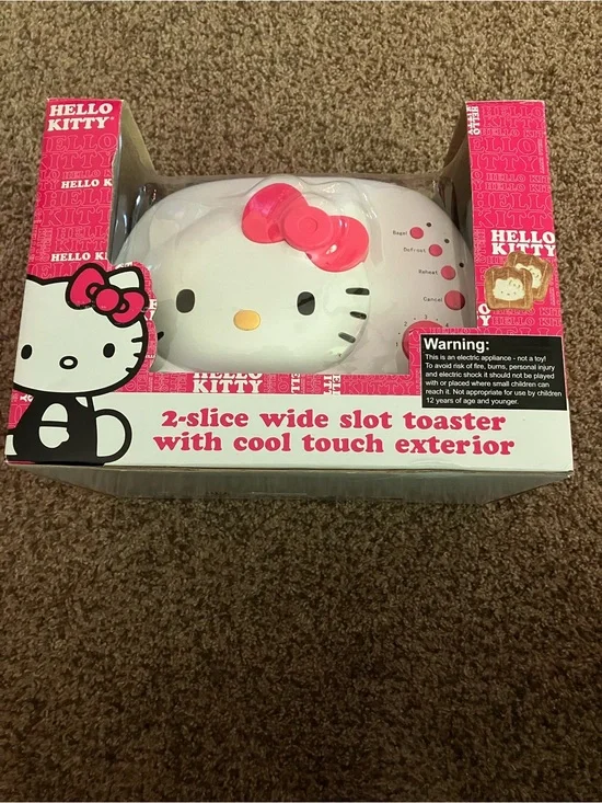 Hello Kitty Wide Slot 2-Slice Toaster with Cool Touch