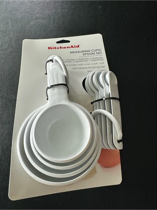KitchenAid White Measuring Cups & Spoons Set NWT