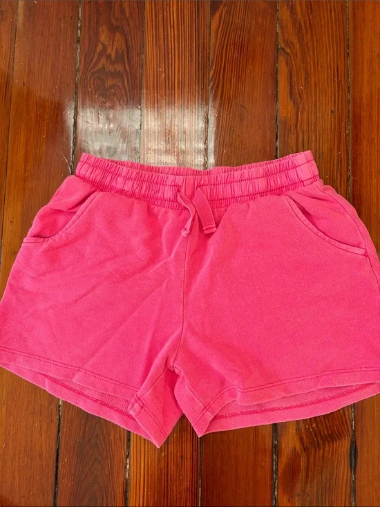 Kids Pink Drawstring Casual Shorts