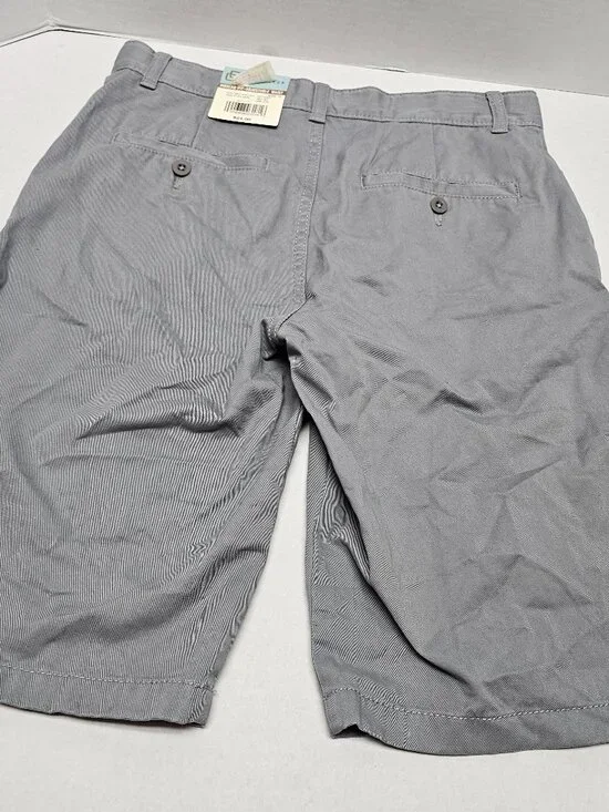 New Class Club Boys Teen Gray Grey Classic Modern Fit Adjustable Waist Shorts 16