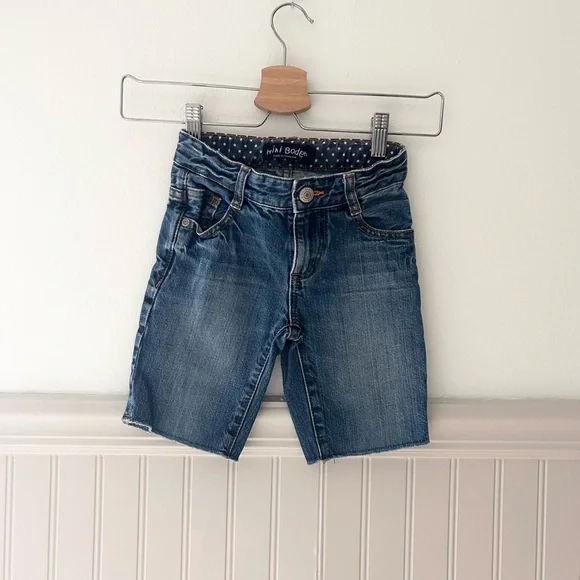 👖 Mini Boden Boys Size 3 Blue Jean Shorts – Adjustable Waist, Stylish & Comfy