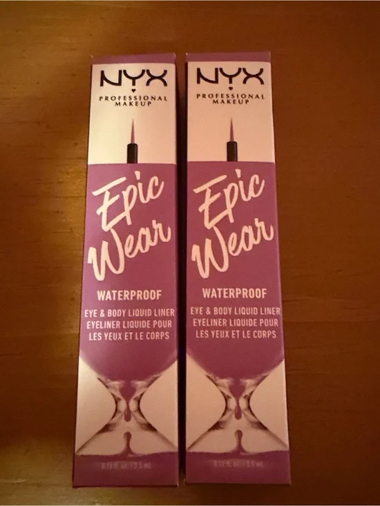 NYX Epic Wear Waterproof Liquid Eyeliner - Purple Packaging (2 Count)