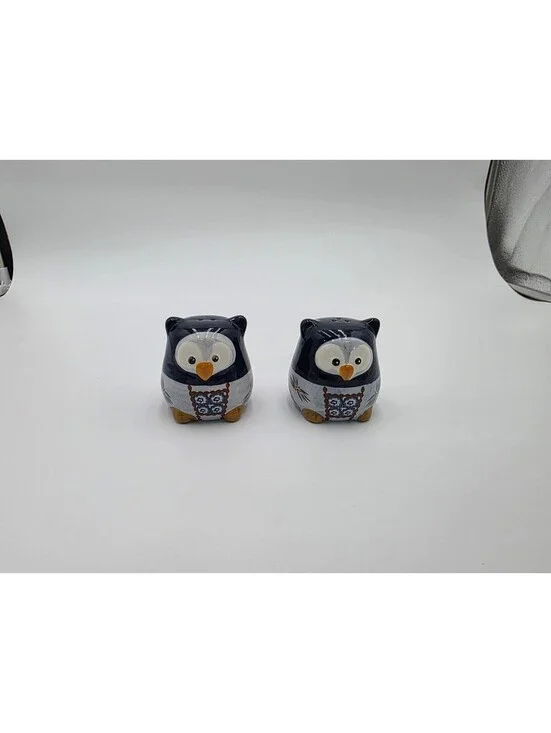Ceramic Owl Salt and Pepper Shakers Set