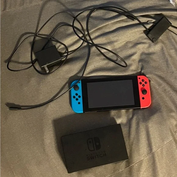 Nintendo Switch with Red and Blue Joy-Con