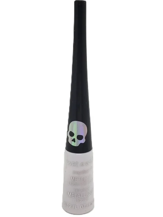 Wet N Wild Megaliner Metallic Liquid Eyeliner White Goth-O-Graphic Skull Prayer