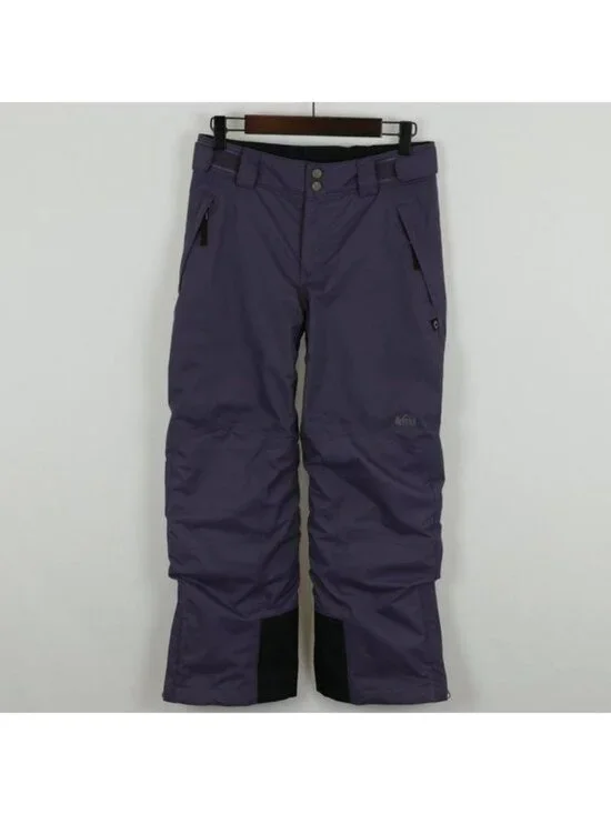 REI Girls Medium Purple Adjustable Fleece Lined Insulated Winter Snow Pants