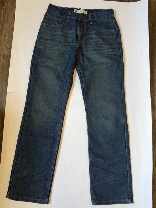 Levi's Boy’s Dark Blue Straight Jeans Youth Boy’s Size 16 REG W28”-L30”
