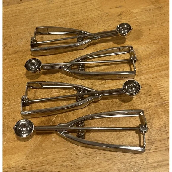 ½ Tbsp. Norpro Stainless Steel Spring Action Scoop Set Of 4‎ Fruit Baller