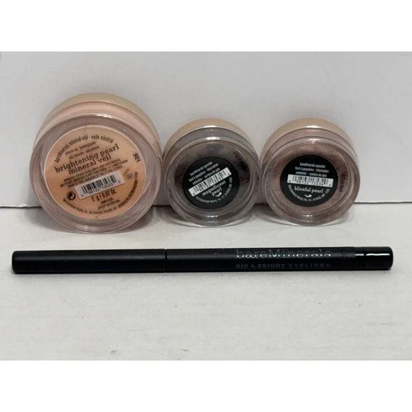bareMinerals makeup lot intense black eyeliner brightening pearl mineralveil NEW