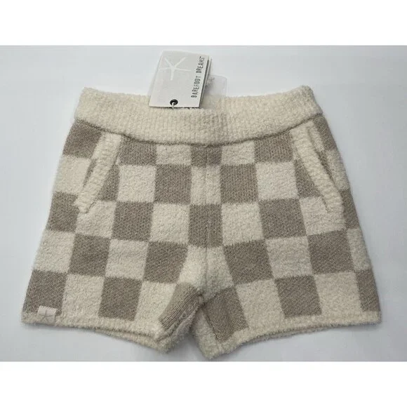 Barefoot Dreams Shorts Girls Kids Size 2t-3t Soft Cozy Checkered Checkerboard‎