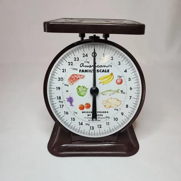 Vintage American Family Scale – Metal – Brown – Fully Functional