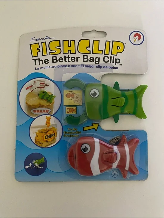 Fish Shape Bag Clips  double as Refrigerator Magnet