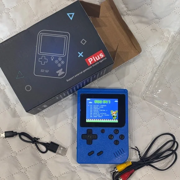 Blue Handheld Game Console