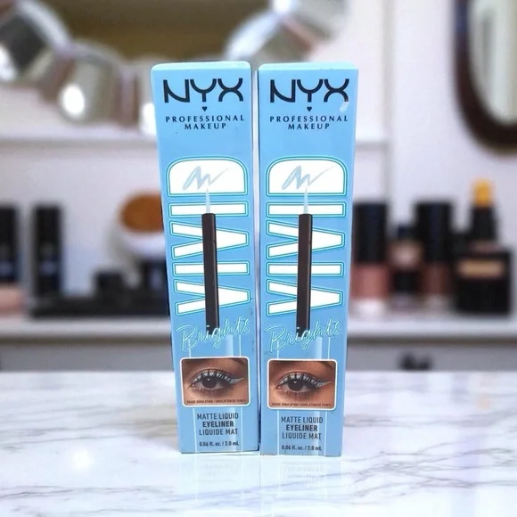 (2)-NYX PROFESSIONAL MAKEUP Vivid Brights Liquid Eyeliner Liner - 06 BLUE THANG
