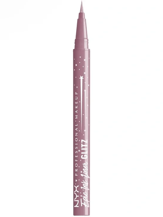 NYX Epic Ink Glitz Waterproof Metallic Liquid Eyeliner Shimmer Stitch Mauve Purp