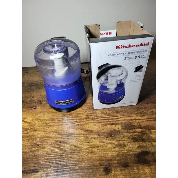 Kitchenaid Empire Blue  3.5 Cup Food Chopper  2 Speed Works
