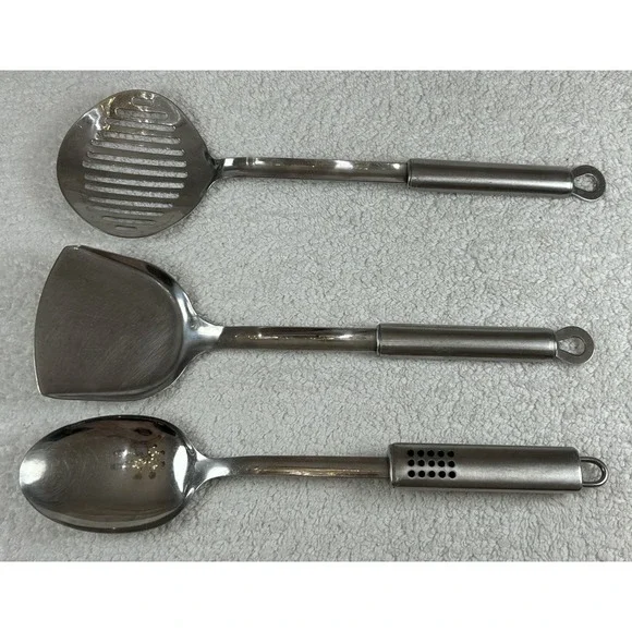 INOX 18/10 Stainless Steel Heavy Duty Kitchen Serving Tools 3 PCs **EUC**