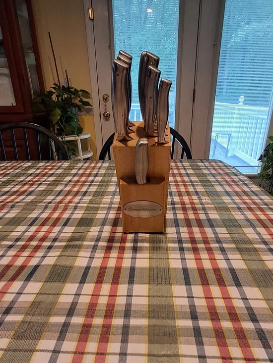Command Performance Stainless Steel Knife Set in Wooden‎ Block