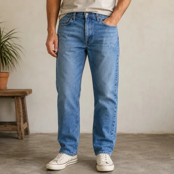 Levi Strauss 514 Jeans Mens 34x32 Blue Straight Fit Denim Casual Workwear