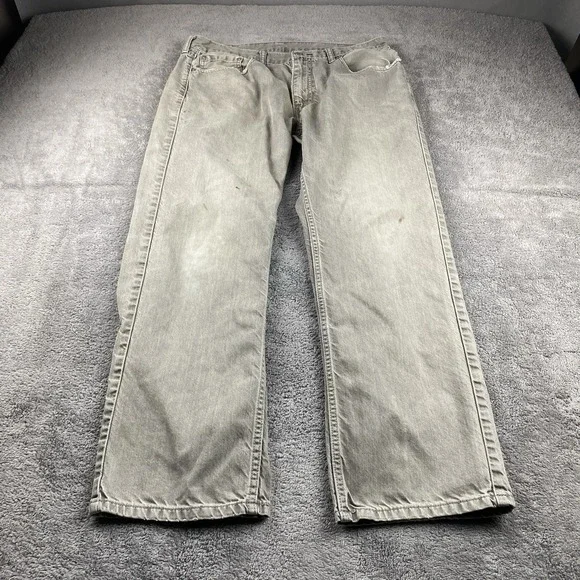 Levis‎ 559 Relaxed Straight Fit Jeans Mens 36x28 Beige Mid Rise 100% Cotton