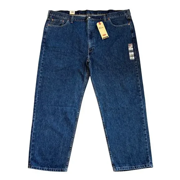Levis 550 Jeans Mens Size 50x30 Blue Relaxed Fit Tapered Leg 100% Cotton Casual