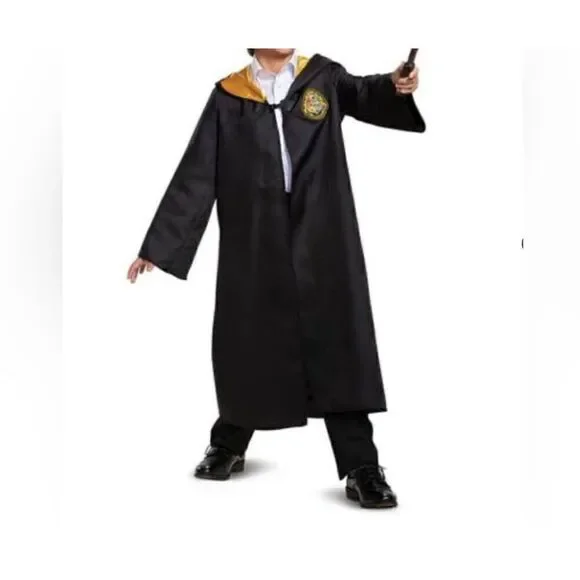 HARRY POTTER HOGWARTS HOODED ROBE WITH GRYFFINDOR TIE AND GLASSES Kids Fits Most