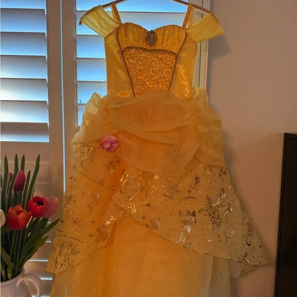 Disney Yellow Belle-Inspired Princess Dress Costume