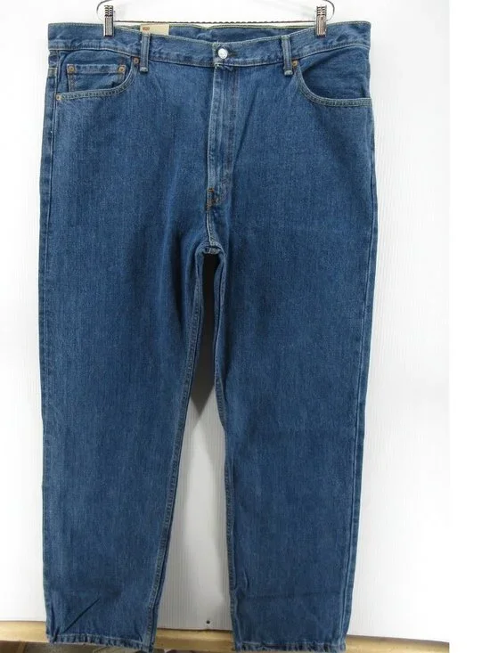 Levis 505 Jeans 44X34 Regular Fit Straight Leg Red Tab Denim Pants NEW