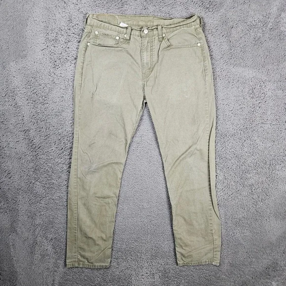 Levi's Mens 33x32 511 Slim Fit Olive Green Cotton‎ Blend Jeans