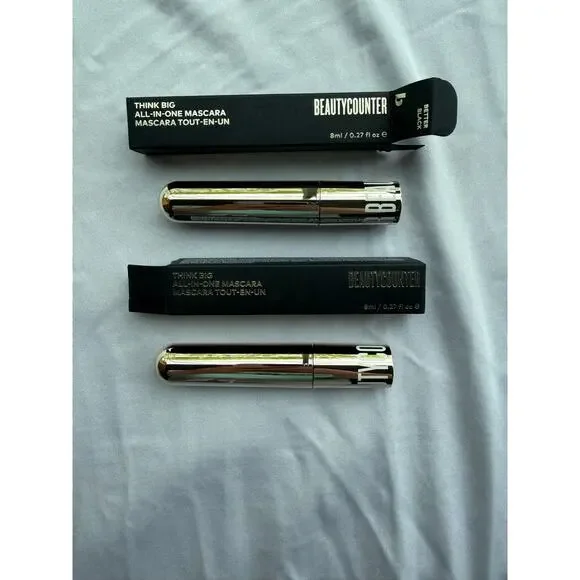 NIB Beautycounter Think Big All-In-One Mascara Set of 2 Discontinued Full Size