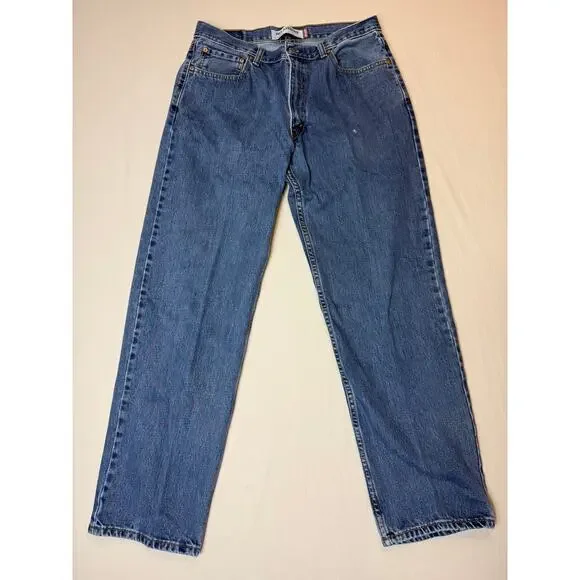 Mens Levi’s 550 Relaxed Fit‎ 34x32 Blue Denim Jeans Classic Straight