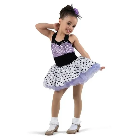 Pre-Owned Dance Costume Gallery 19609 Intermediate Child Purple Jazz