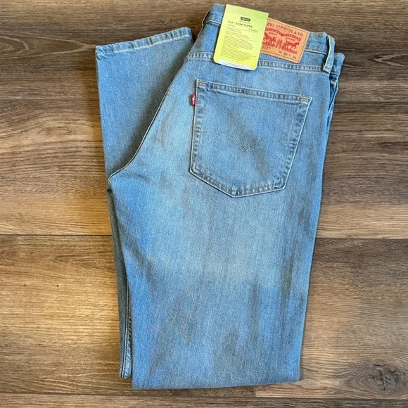 Levi's 512 Slim Taper Comfort Stretch Blue Mens Denim Jeans W36 x L34 NEW‎ NWT