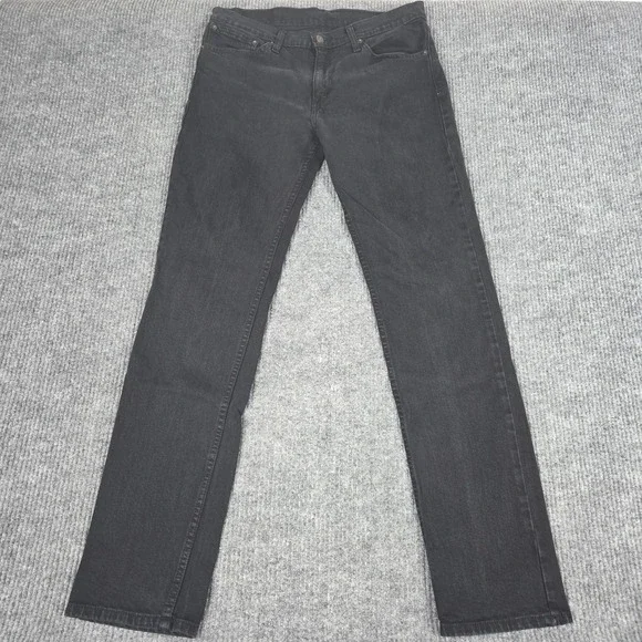 Levis 511 Slim‎ Fit Jeans Mens 34x34 Washed Black Denim Pants 04511-4406