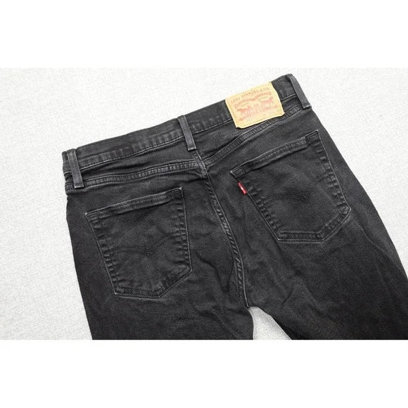 Levi's 511 Slim Fit Jeans Mens 34x30 Black Dark Wash Stretch Denim Casual Pants