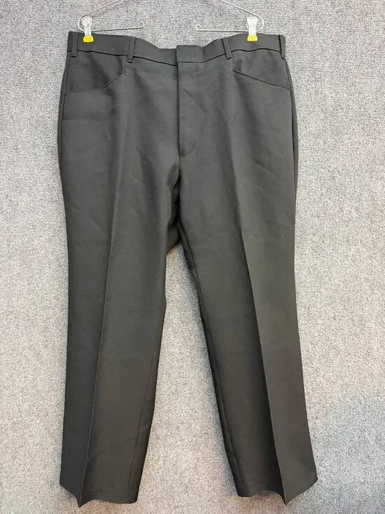 Levi's Mens Action Slacks Black Dress Pants Straight Leg Sta-Prest Vintage**