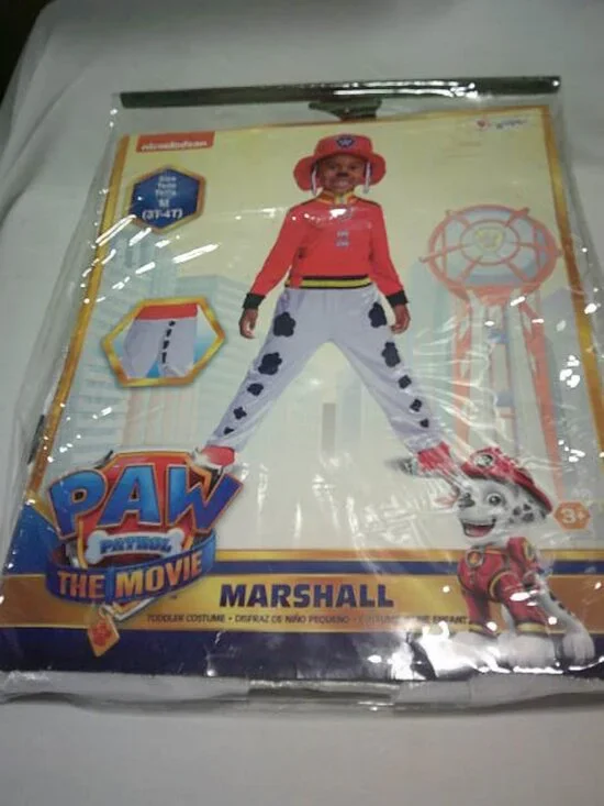 NEW DISGUISE PAW PATROL THE MOVIE KIDS SIZE M 3T-4T HALLOWEEN COSTUME 