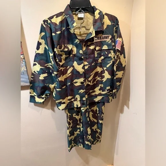 3 pc Camouflage Army Jacket and Pants Set Boys