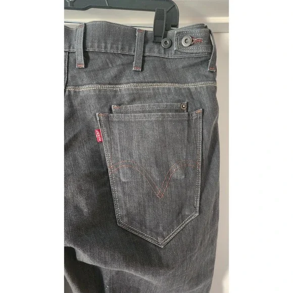 Levi's 511 Slim Fit Denim Jeans Men's 36x29 Black/Grey Slate 9 Pockets A17