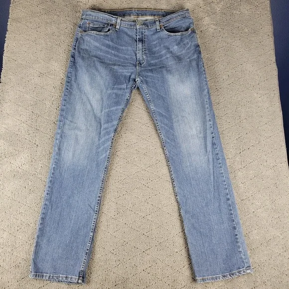 Levis 559 Jeans Mens 38x34 Blue Relaxed Straight Leg Mid Rise Stretch Denim