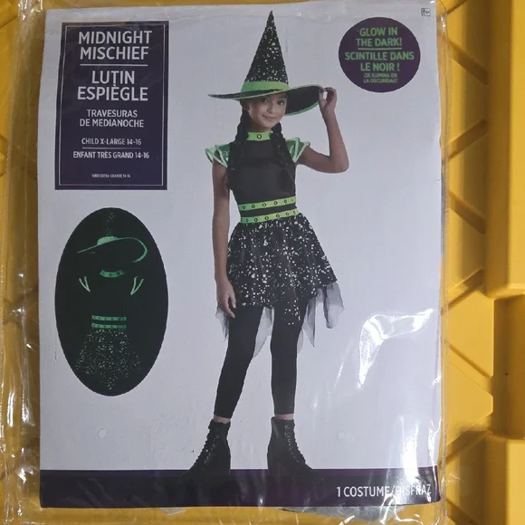 Glow-in-the-Dark Witch Costume for Kids