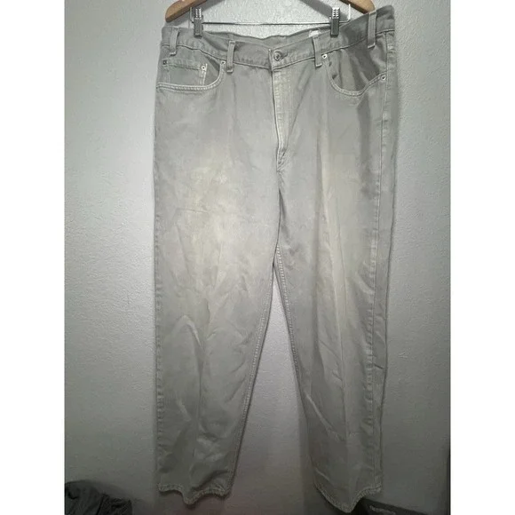 Levis 550 Jeans Mens 42x30 Blue Denim Relaxed Fit Red Tab 90s Made USA